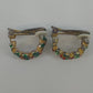 Avon Christmas Holly Berry Clip On Earrings Gold Tone Red Green Jewelry Vintage