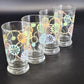 Libbey Atomic Starburst Juice Glasses 4 MCM Flower Power 5” 1970s Vtg Drinkware