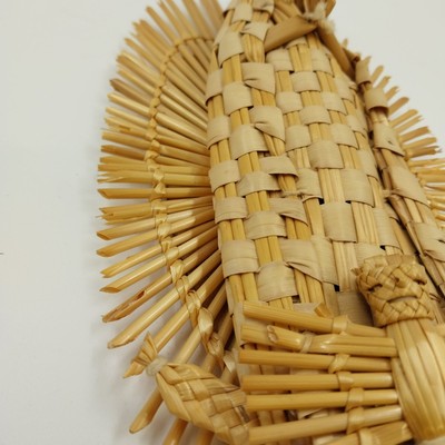 Braided Straw Madonna With Child Folk Art Virgin Of Guadalupe Mexican Tarascan