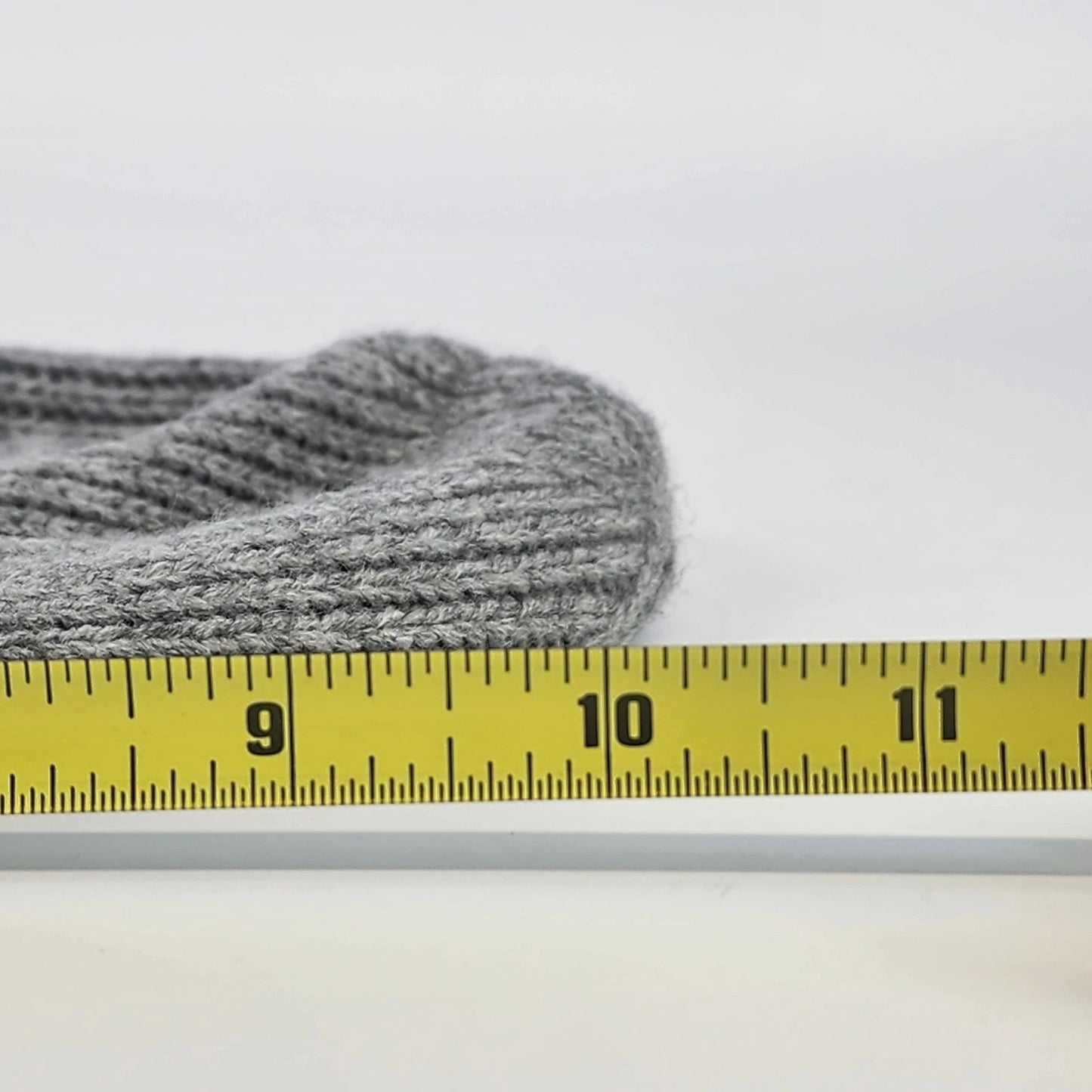 Ribbed Knitted Beanie Hat One Size Heather Gray Unisex 100% Acrylic Watch Cap