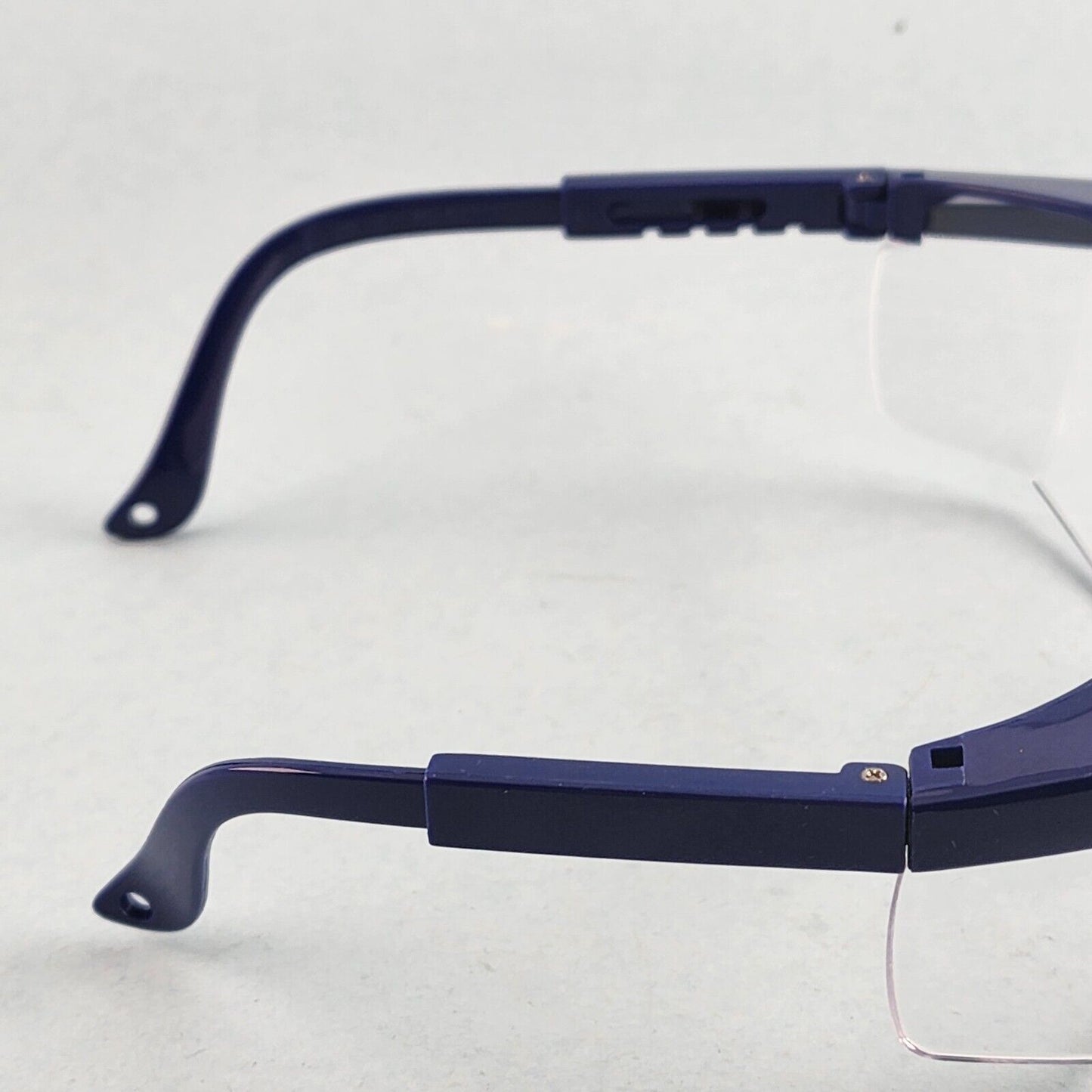 Gateway Strobe VS Traditional Visitor Safety Glasses Telescoping Temples Z87.1+ (Blue Frame, Clear Lens)