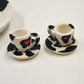 Dalmatian Dog Mini Tea Set Fire Station Theme w/ Box Vtg 1995