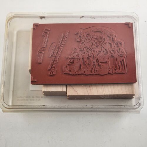 New Lot of 3 Stampin Up Wondrous Wishes Rubber Stamps Unpeeled Stamps Vintage