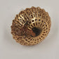 Round Crown Trifari Filagree Domed Gold Tone Pin Vintage Brooch Signed