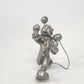 Rawcliffe Pewter Juggling Clown Figurine P Davis Wire Balls Silver Gray 1979 Vtg