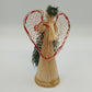 Handcrafted Natural Fiber Angel Woven Wings Pine Berry Apple Christmas 10.25"