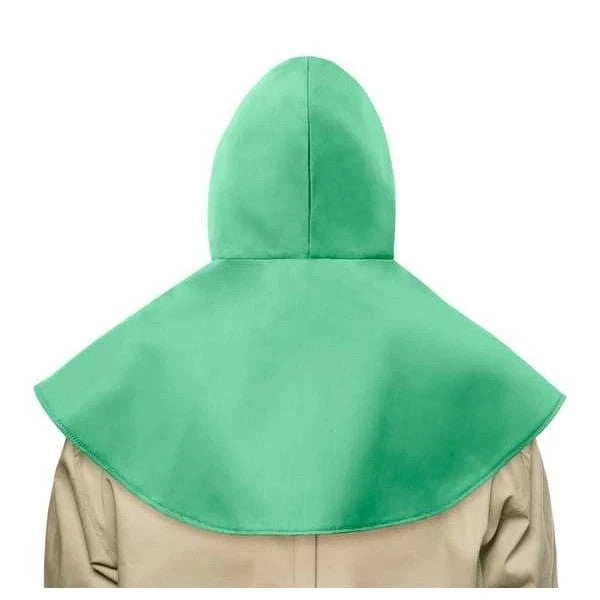 Chicago Protective Apparel 648-GR Green FR Cotton Open Face Hood for Arc Flash