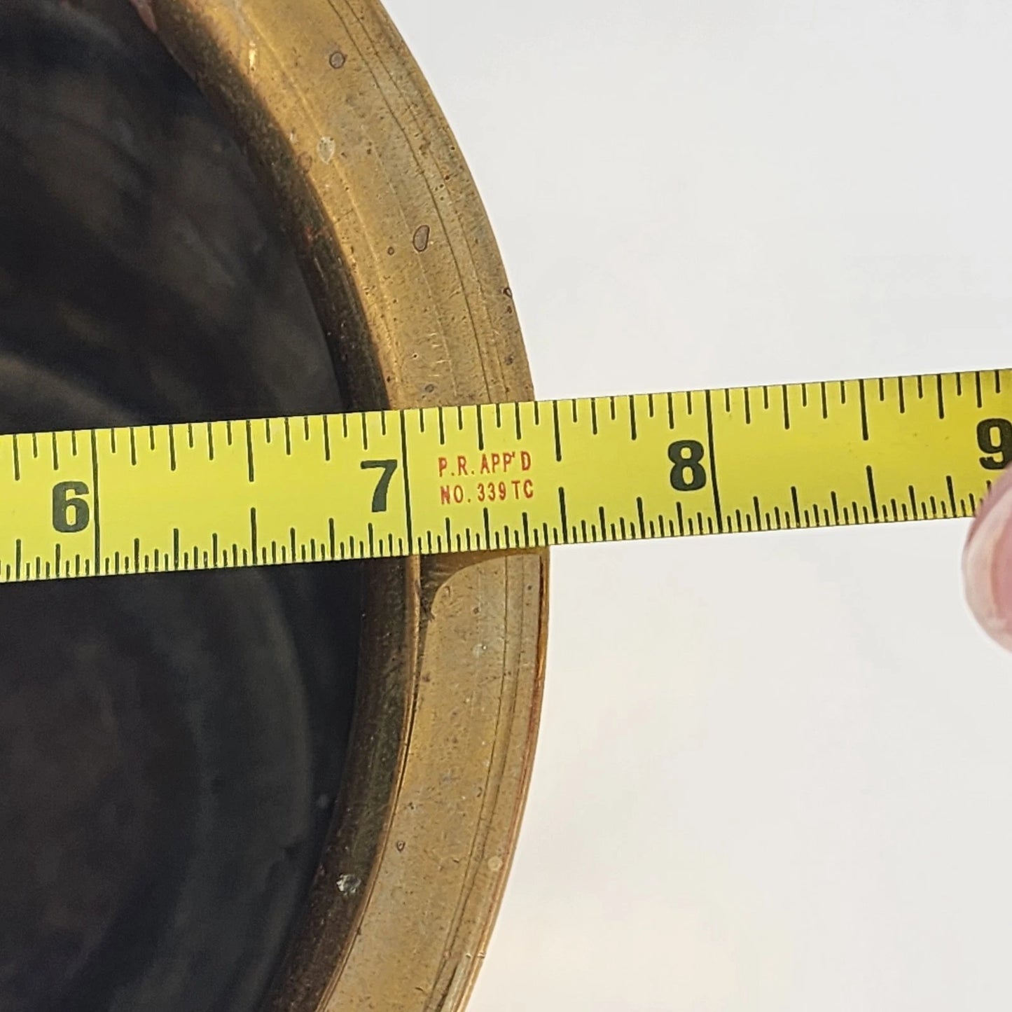 Brass Planter Pot Ribbed India 7.5" Boho Mid Century Decor In/Outdoor Vtg