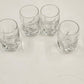 Set of 4 Italy Blown Crystal Ravel Liqueur Wavy Shot Glass Luigi Bormioli 2.5oz
