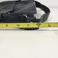 MHNY Black Leather Crossbody Satchel Three Compartment Purse