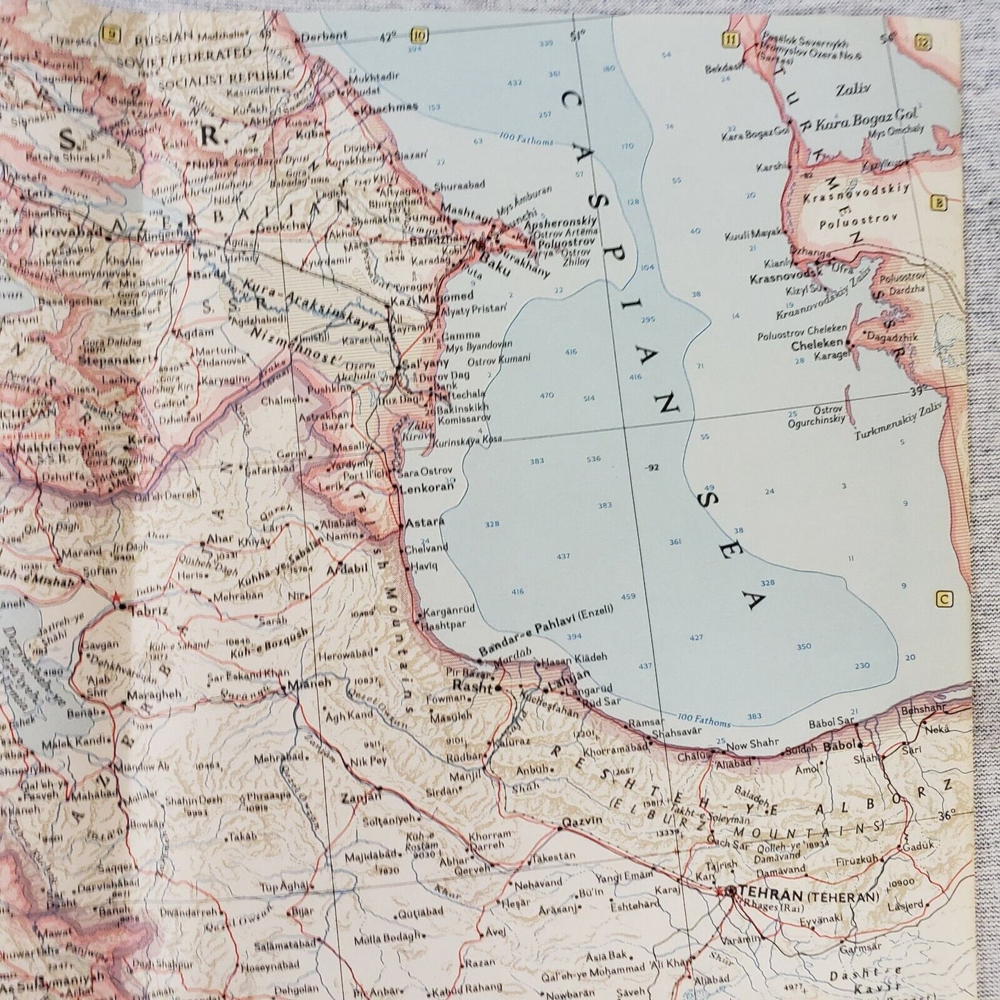 Lands of the Eastern Mediterranean Map National Geographic January 1959