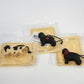 Prairie Dog Pottery Dog Puzzle Christmas Ornaments Wood 3 Pc Handmade Canada