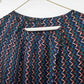 Talbots Petites Geometric Zigzag Blouse Womens 6P Multicolor Top