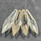 4 Rock Icicle Spear Crystal Glass Drop Chandelier Prisms 2.95" w Wire Connectors