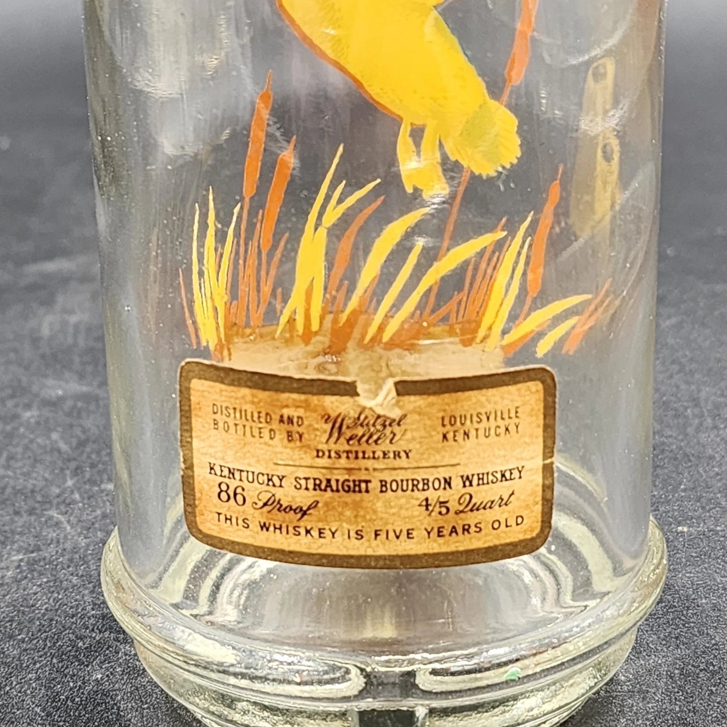 Cabin Still Mallard Ducks Empty Old Fitzgerald Whiskey Decanter Sportsman Coll