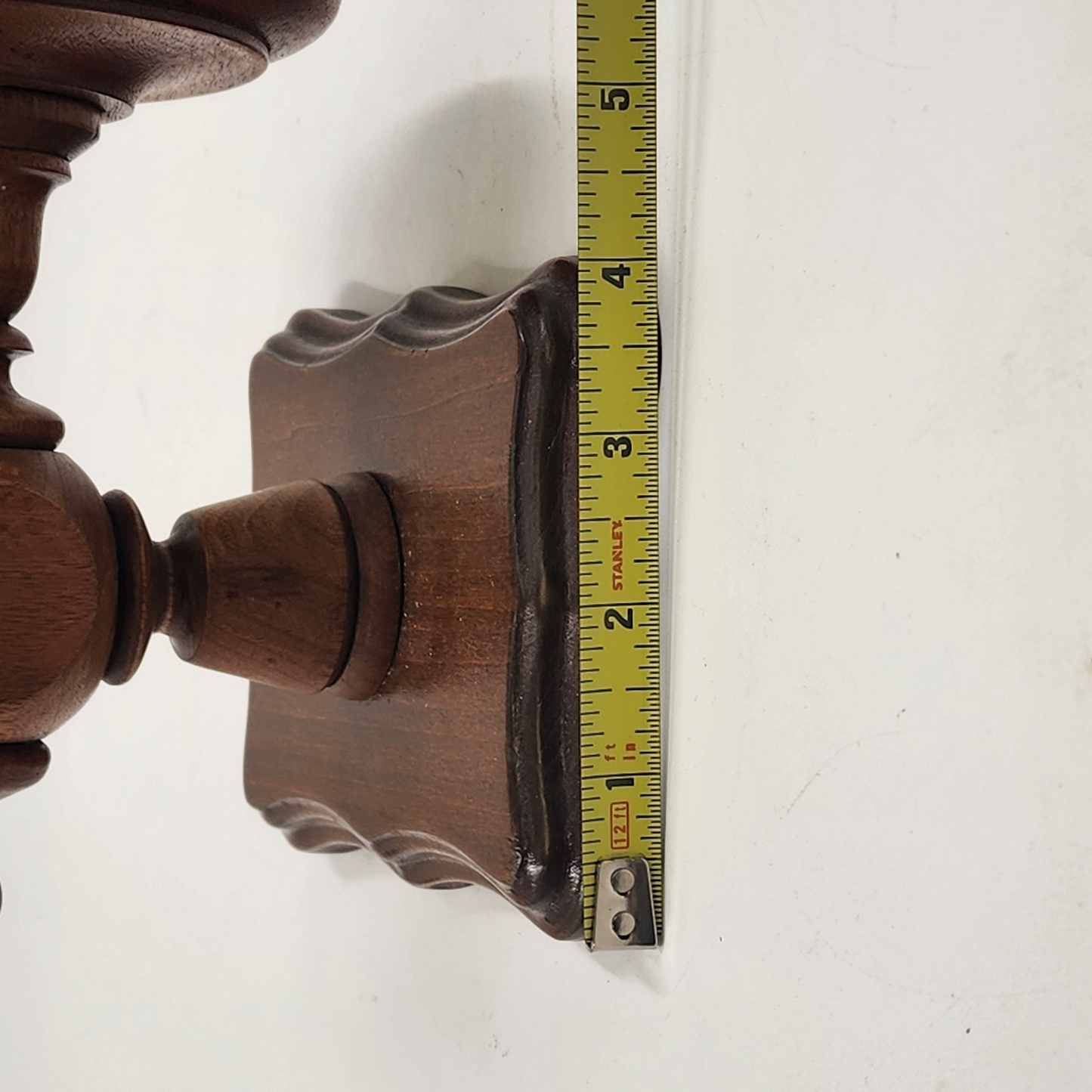 Set of 2 Teakwood Wall Sconce Candle Holders 6"H Fits 4" Candles Natural Wood