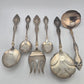 1881 Rogers Oneida Flirtation Silverplate Serving Utensils 6 Pc Lot Vintage