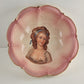 RS Prussia Large Serving Bowl Pink Countess Potocka Image Gold Beaded Lip Crazed