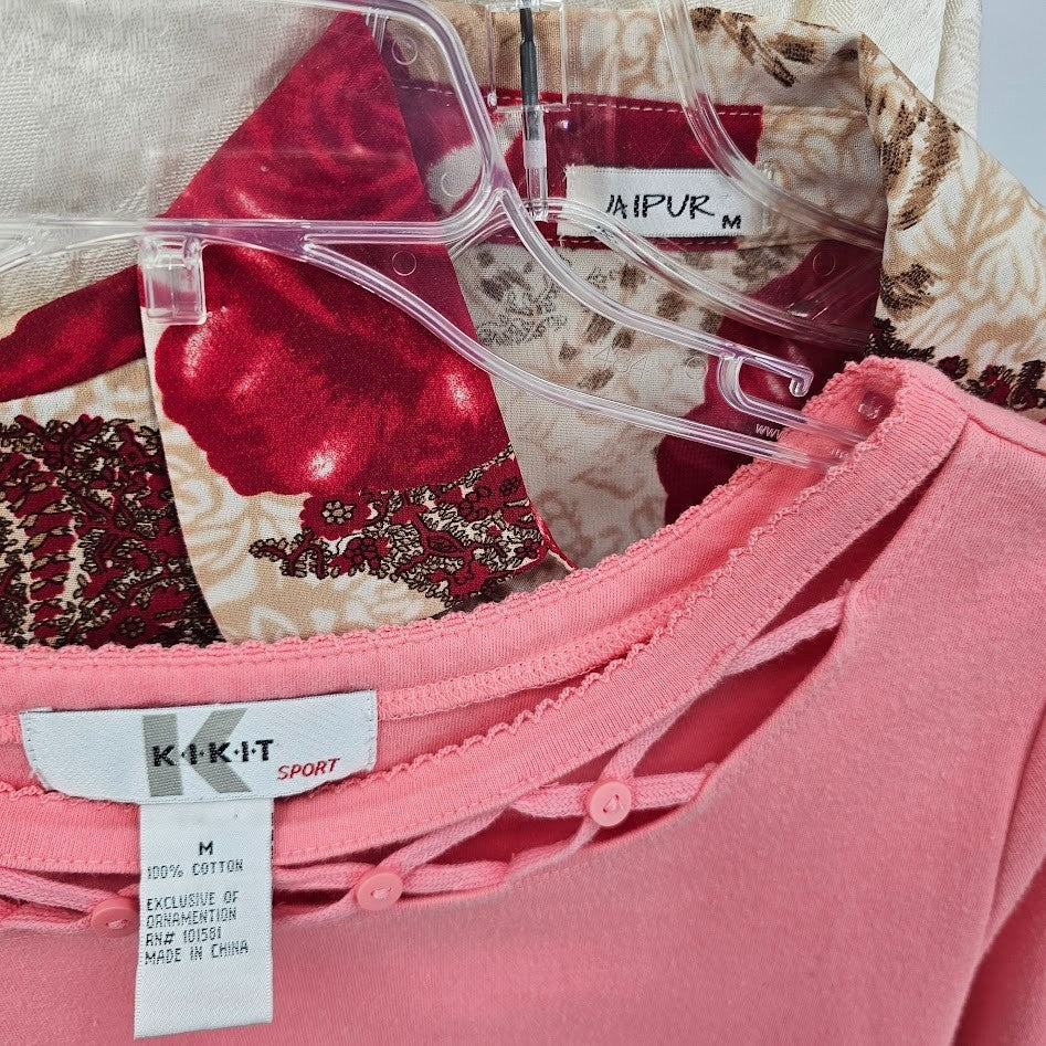 5 Pc Women’s Tops Sweaters Lot Size Medium Dolcetti Jaipur KiKit Style & Co Y2K Casual, 1990s