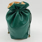 Princess Marcella Borghese Beige & Green Makeup Cosmetic & Craft Drawstring Bag