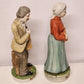 2 Flambro Folk Musicians 12” Porcelain Figurines Man and Woman with Instruments