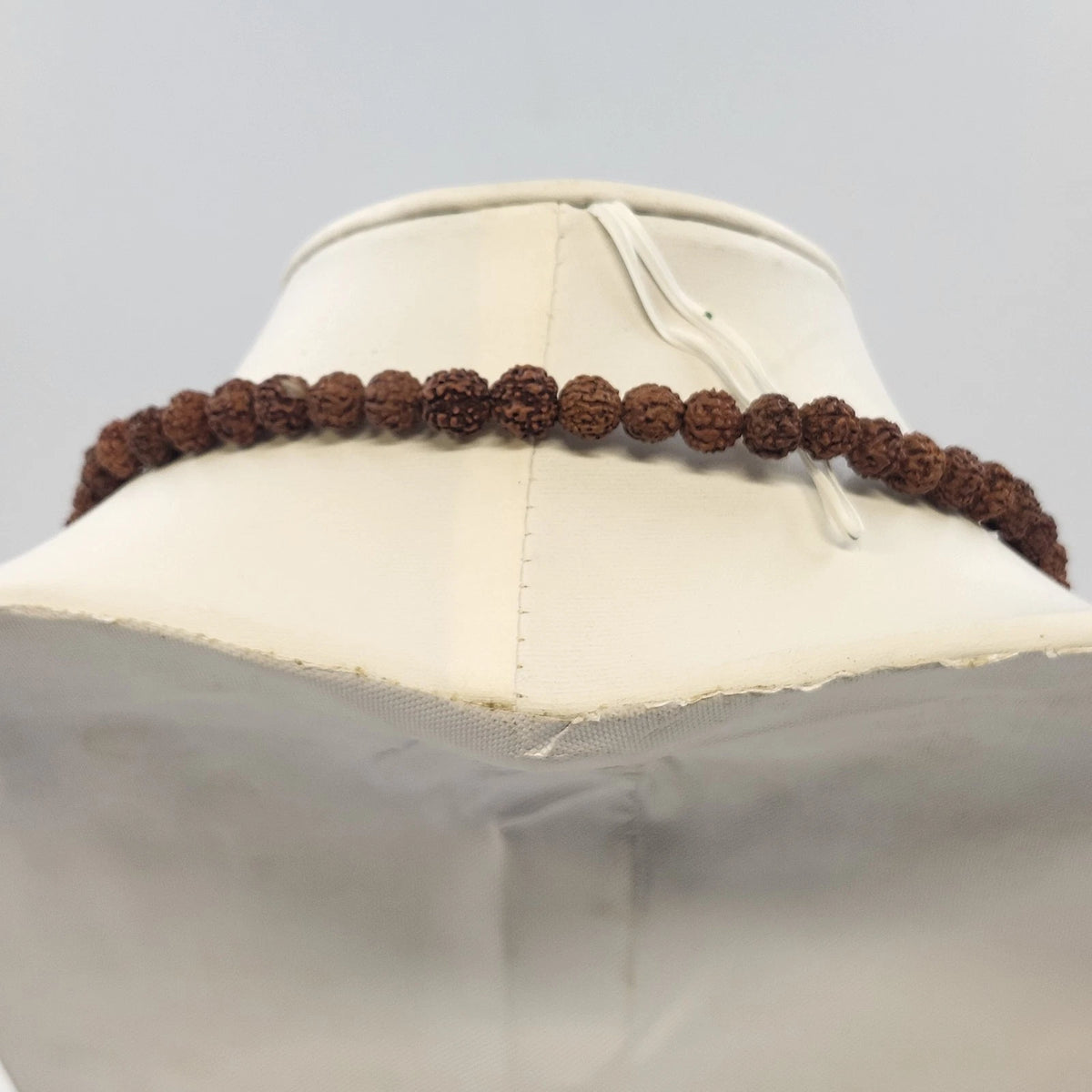 Rudraksha Seed Bead Mala Prayer Necklace Red Tassel 18.5" Meditation Jewelry