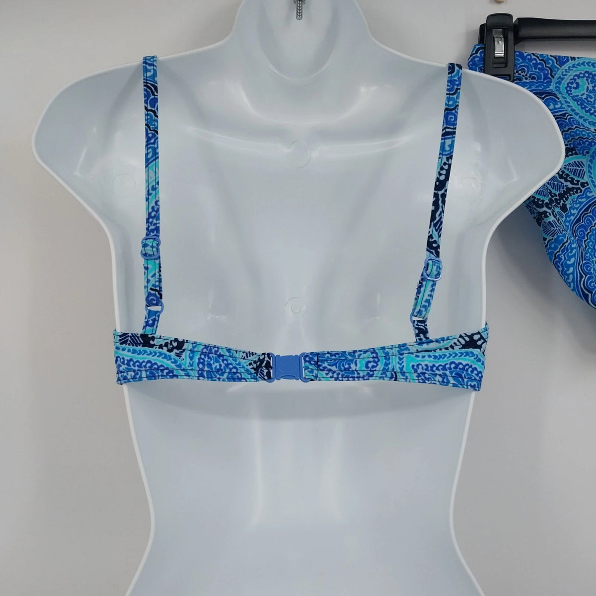 Body I.D. Blue Paisley 2-Piece Bikini Swimsuit Women's Size 10 Underwire