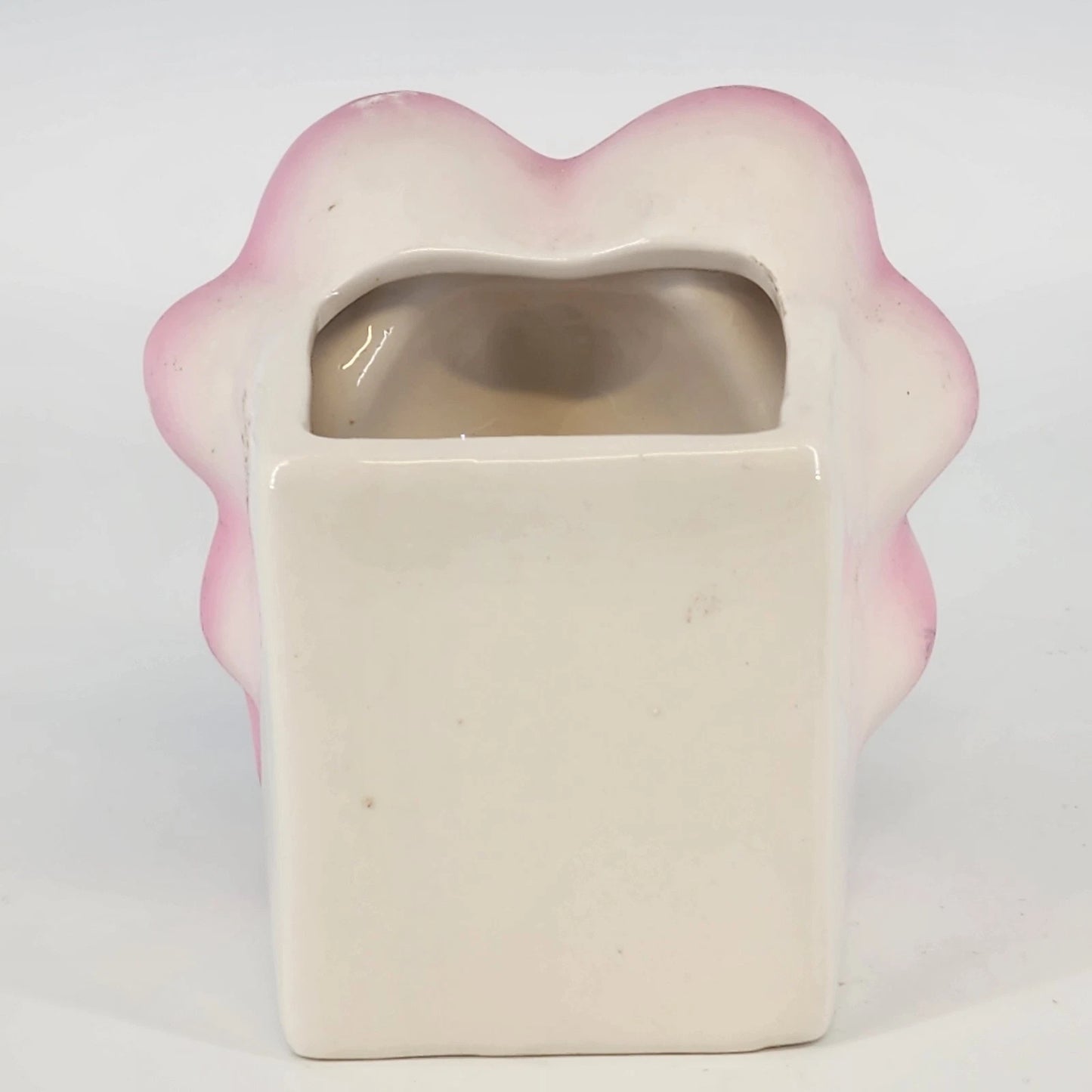 Napco Baby Girl Head Vase Pink Bonnet Ceramic Japan Vintage