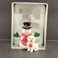 Bichon Frise Frosty Friends Danbury Mint 2012 Christmas Ornament Snowman Dog