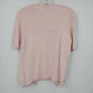 Yarnworks Pink Embroidered Cardigan Sweater Women Medium Floral Acrylic Knit Vtg