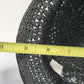 Signature Studio Women's Black Straw Hat Open Weave Floral Crochet Brim OSFM