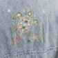 Christopher & Banks Denim Shirt Jacket Size Large Embroidered Long Sleeve Casual