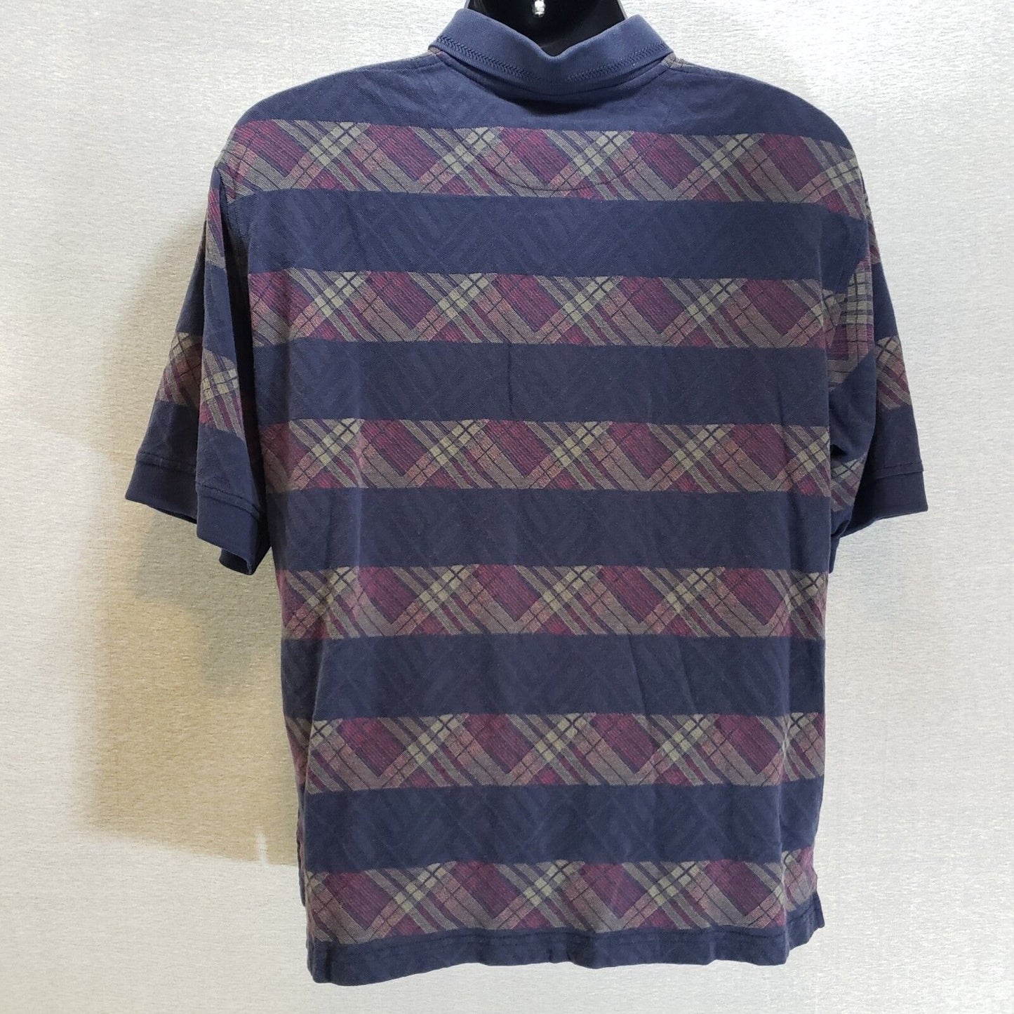 Grand Slam Men's Large Polo/Golf Shirt Short Sleeves Blue with Red/Yellow Design