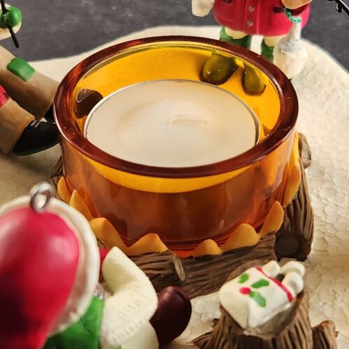 Hallmark Keepsake Ornament Candle Holder Waiting For Santa Figurine Tealight