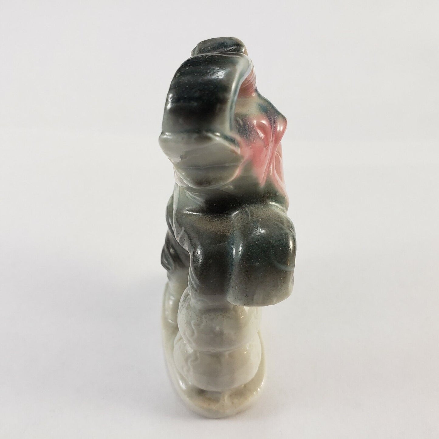 Japan Ceramic Figure Elephant Circus Performer Gray Pink Figurine 1950s