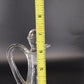 Clear Glass Cruet Bottle Ribbed Panels Stopper Oil Vinegar Decanter 7.25" Vtg