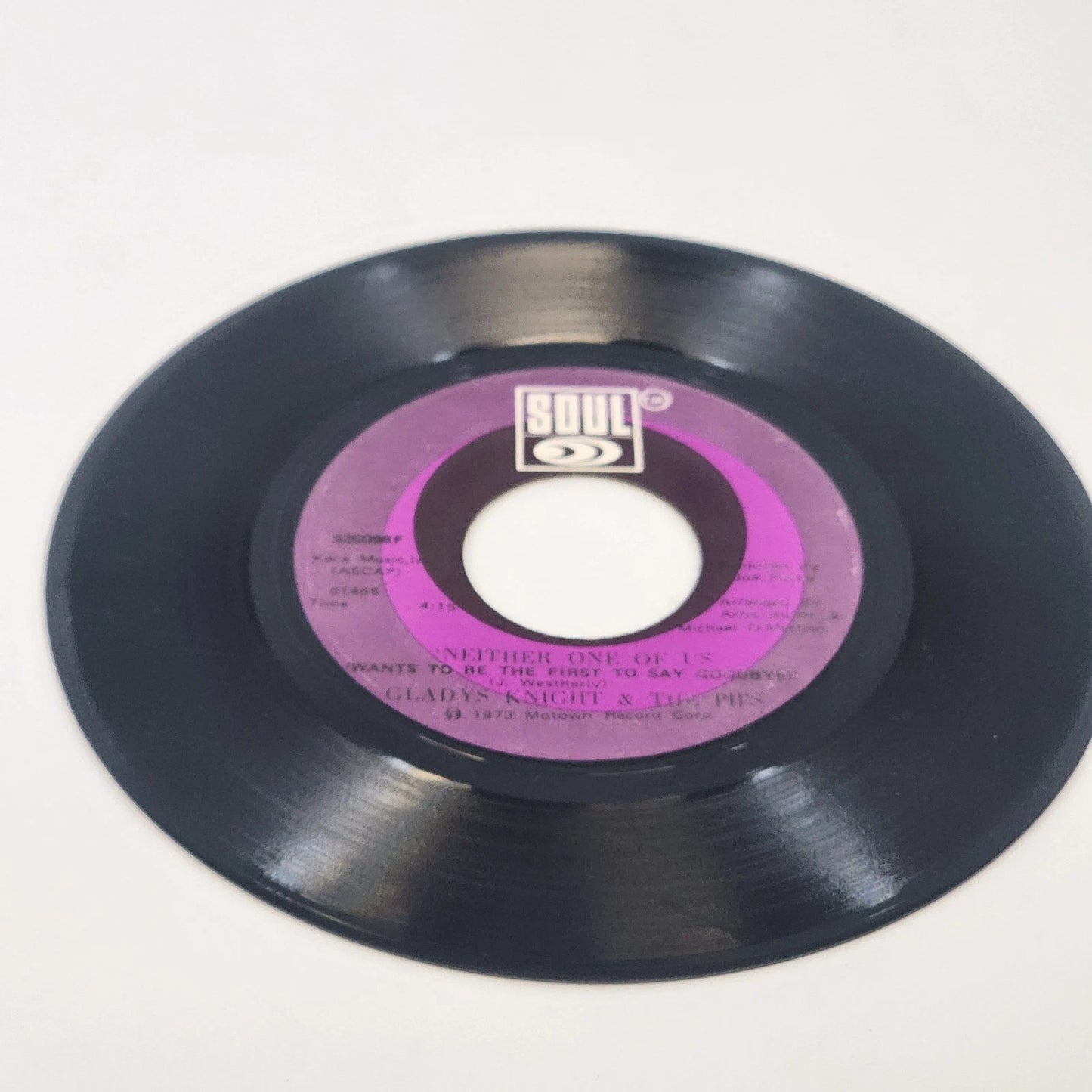 Gladys Knight Neither One of Us 45RPM 1973 Soul Vinyl