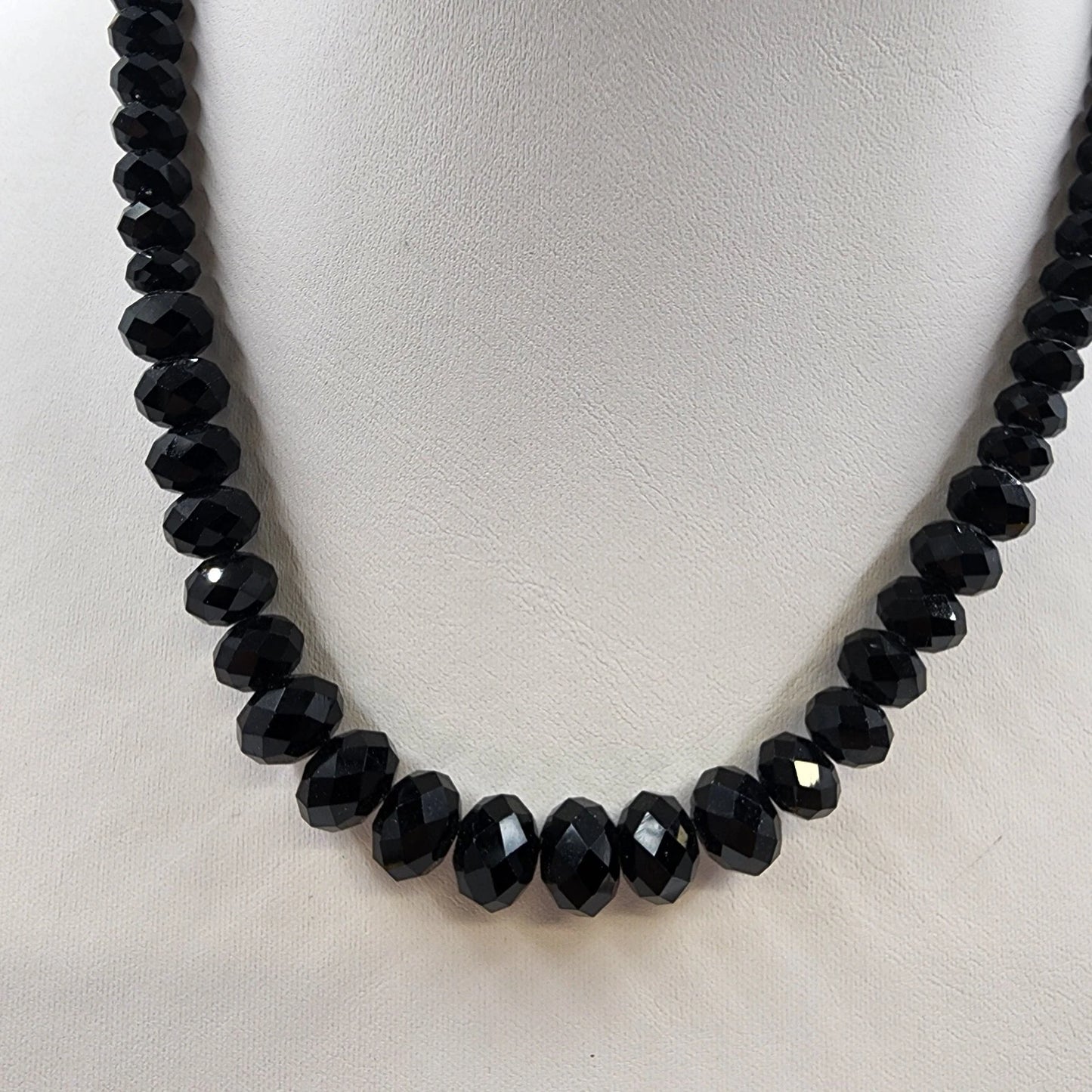 Lot of 3 Beaded Necklaces Jewelry Black Faceted Amber Glass Multicolor Boho Mix