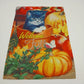 Set 4 Fall Autumn HOLLOWEEN WELCOME Theme with Pumpkins Mini Garden Flags Banner