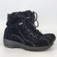 Earth Spirit Black Suede Lace Up Ankle Boots Womens Size 8 Winter