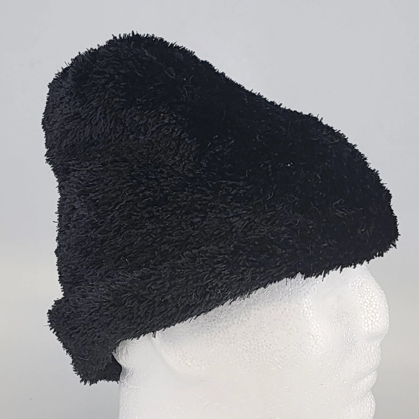 Black Sherpa Lined Beanie Hat Soft Warm Winter Cap Thermal Fleece Lining Unisex
