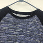 Tek Gear DryTek Women's Large Blue Space Dye Raglan Long Sleeve Athletic Top