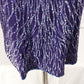 Lawrence Lazar Top Sequined Size XL Purple Silver Tasseled Shoulder Pads