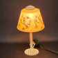 Reverse Painted Lamp Cast Iron Parrot Tropical Glass Shade Vintage Electric