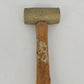 Vintage Brass Head Mallet Hammer Wood Handle Jewelry Metal Tool