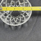2 Pressed Glass Bobeche Chandelier Part Cups 4" Scalloped Edge