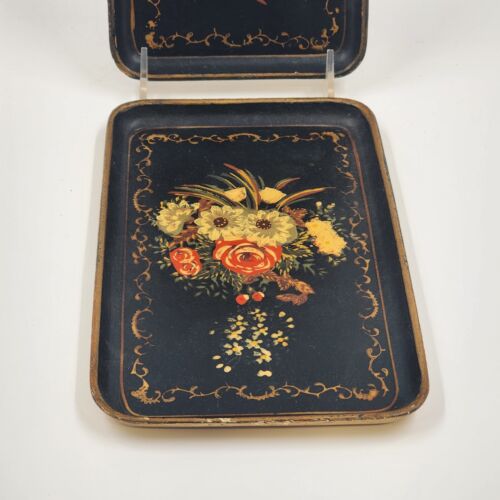 2 ISCO Hand Painted Snack Trays Alcohol Proof Made in Japan 1950's 8.25" x 5.25"