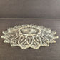 11" Round Tidbit Tray Platter Petal Pattern Scalloped Federal Glass Vintage