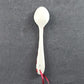 4 Snowman Chief Spoons by Williams Sonoma Christmas Ceramic Red Ribbons 6.5"