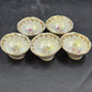 5 Salt Cellars Berry Bowls Floral Gold Gilt China Dresden Germany Pattern 52